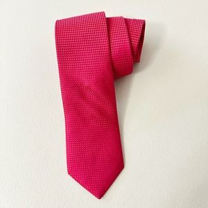 NWT TED BAKER LONDON Pinkish Red Gingham Check Tie Contrast Lining